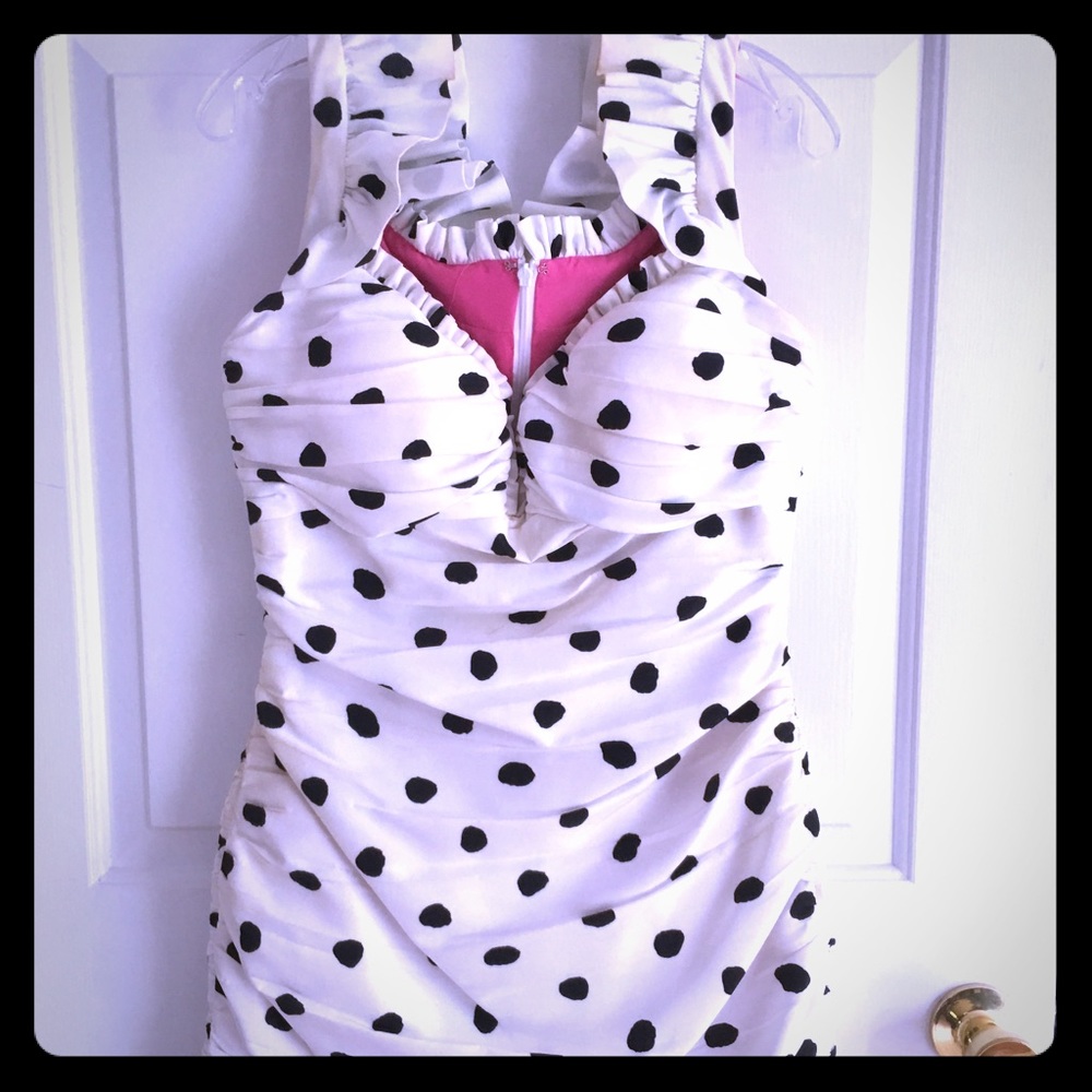 Sherri Hill Short Cocktail Dress size 6 polka dot